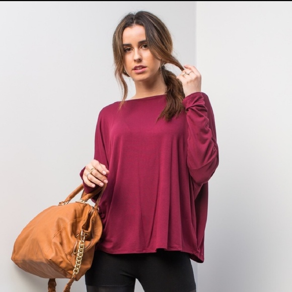 Cranberry Crochet Detail Top - Picture 4 of 7